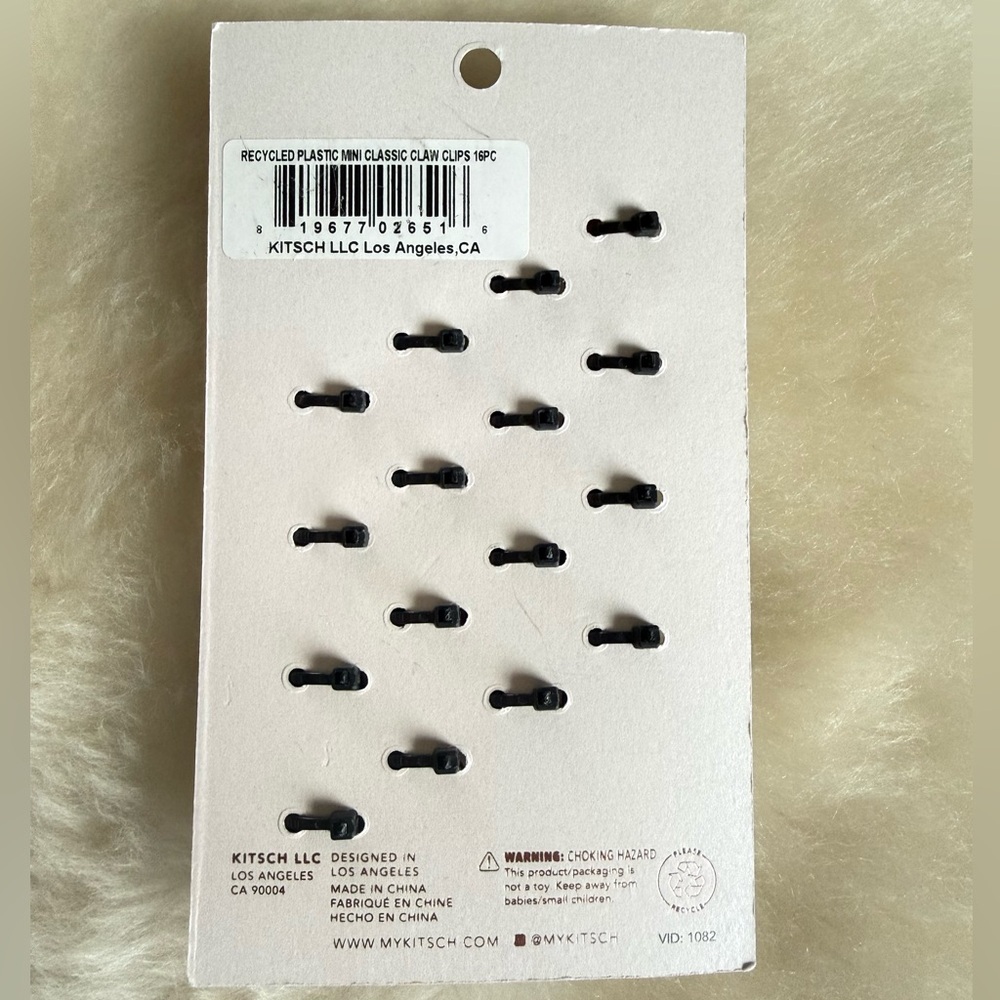 Kitsch Mini Claw Clip Set 16pc- Black and Brown - Picture 2 of 2